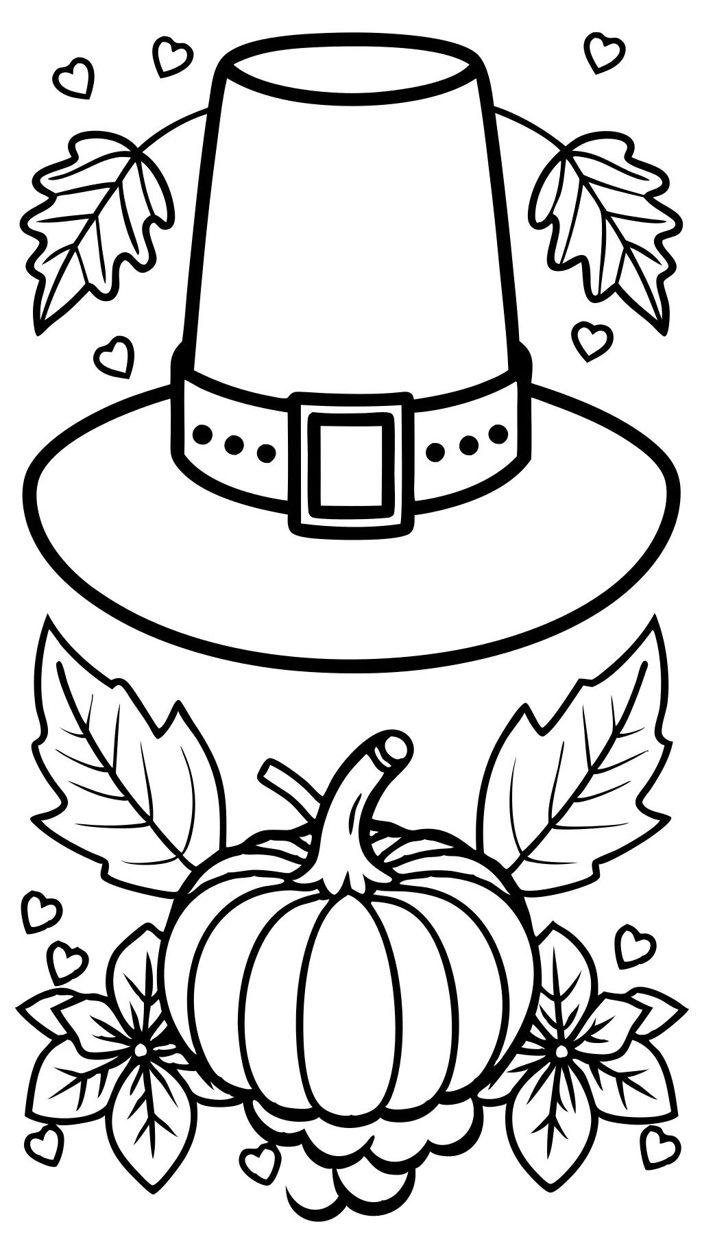 pilgrim hat coloring page